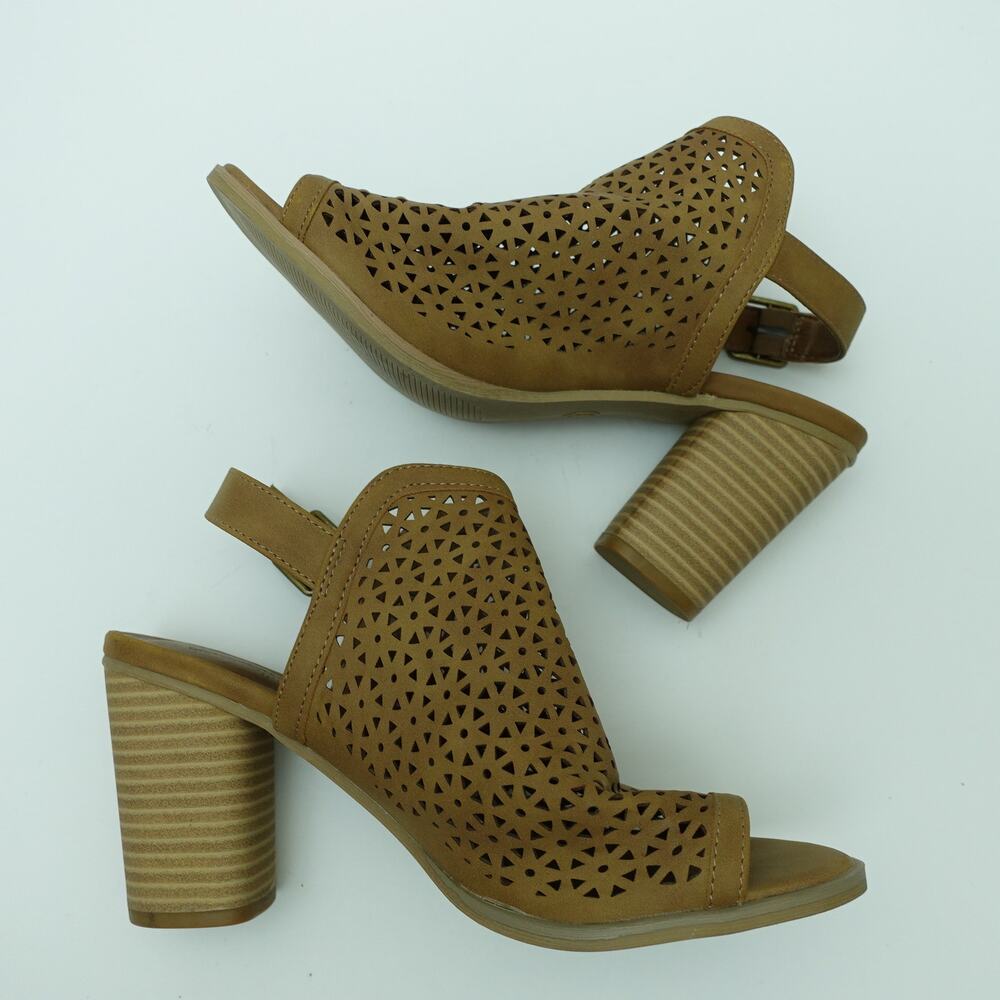 Universal Thread Womens Milliana Cut-Out Slingback Pumps Peep Toe Brown Size 8.5 - Picture 2 of 9